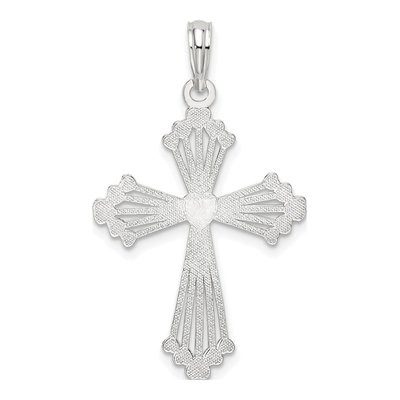 Sterling Silver Heart Cross Pendant – view 5