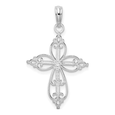 Sterling Silver Filigree Cross Pendant – view 5
