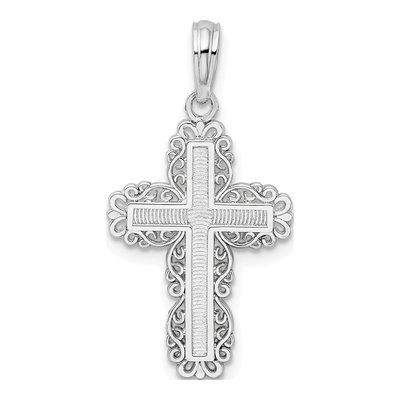 Sterling Silver Filigree Latin Cross Pendant