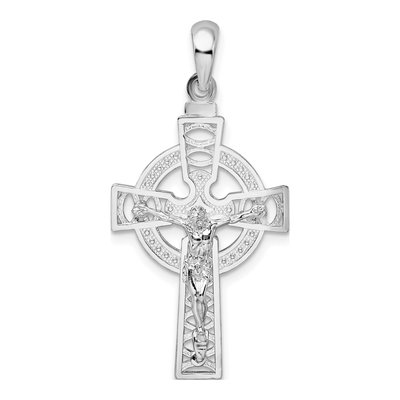 Sterling Silver Celtic Crucifix Pendant