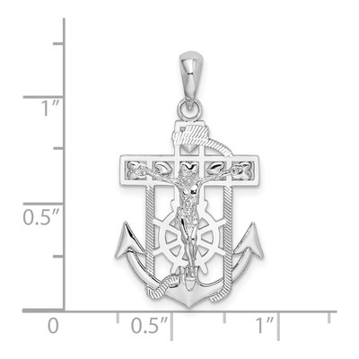 Sterling Silver Mariner's Crucifix Pendant – view 4