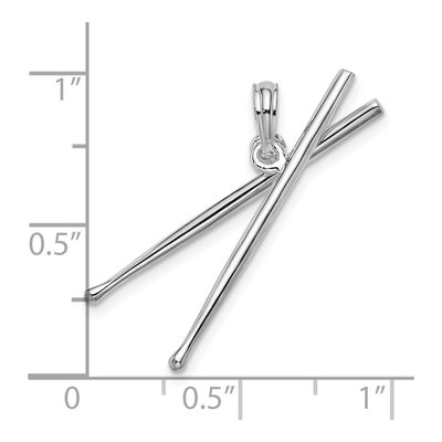 Sterling Silver 3D Moveable Drumsticks Pendant – view 4