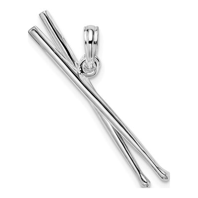 Sterling Silver 3D Moveable Drumsticks Pendant – view 5