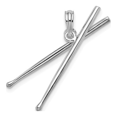 Sterling Silver 3D Moveable Drumsticks Pendant