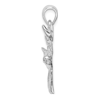 Sterling Silver Buck Deer Head Pendant – view 3