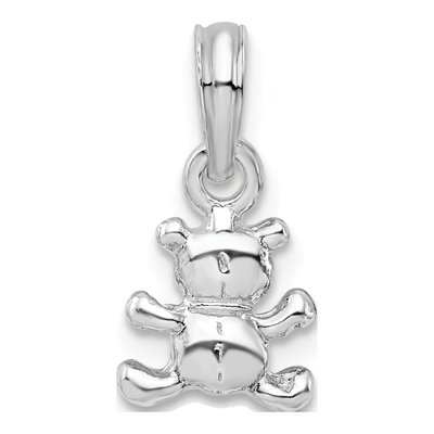 Sterling Silver 3D Mini Bear Pendant – view 5