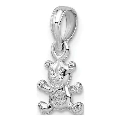 Sterling Silver 3D Mini Bear Pendant – view 6