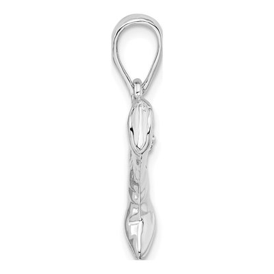 Sterling Silver 3D Cowboy Boot Pendant – view 3