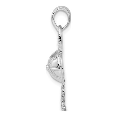 Sterling Silver Jockey Helmet Crop Pendant – view 3