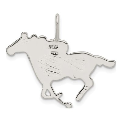 Sterling Silver Race Horse Slide Pendant – view 4
