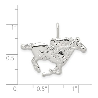 Sterling Silver Race Horse Slide Pendant – view 5