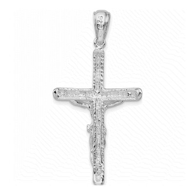 Sterling Silver Textured Crucifix Pendant | De-Ani – view 5