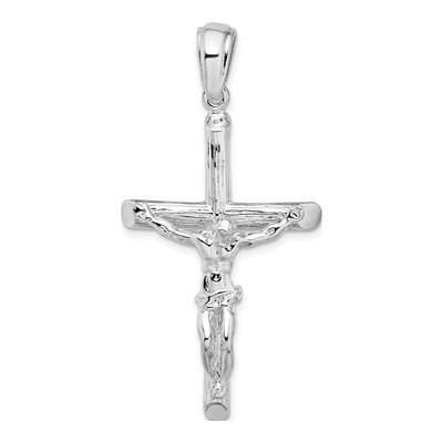 Sterling Silver Textured Crucifix Pendant | De-Ani