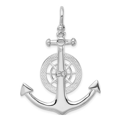 Sterling Silver 3D Anchor Pendant – view 5