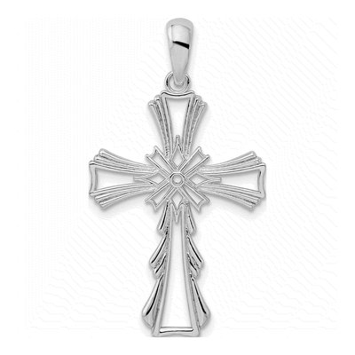 Sterling Silver Cut-Out Cross Pendant