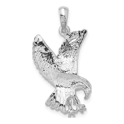 Sterling Silver Landing Eagle Pendant – view 5