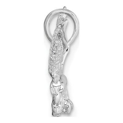 Sterling Silver 3D Landing Eagle Pendant – view 3