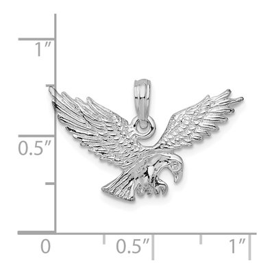 Sterling Silver 3D Landing Eagle Pendant – view 4