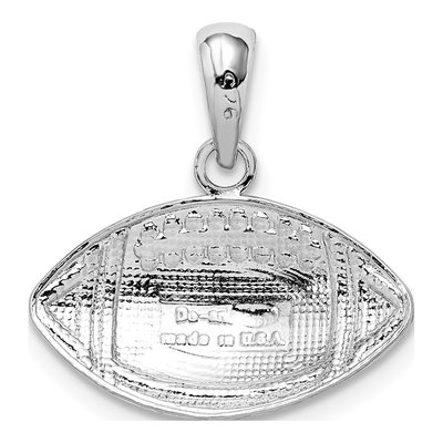 Sterling Silver Football Pendant – view 5