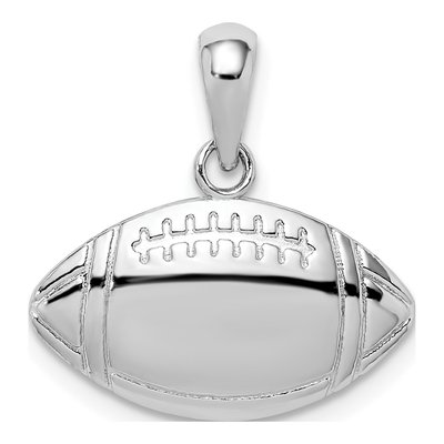 Sterling Silver Football Pendant