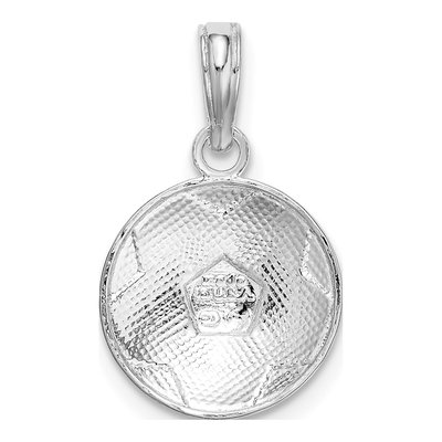 Sterling Silver Soccer Ball Pendant – view 5