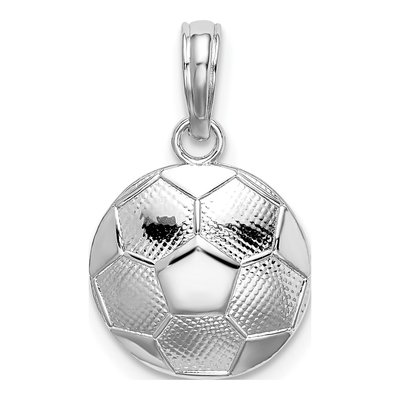 Sterling Silver Soccer Ball Pendant
