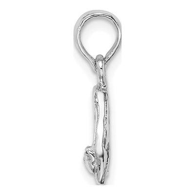 Sterling Silver Ballet Slippers Pendant – view 3