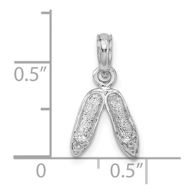 Sterling Silver Ballet Slippers Pendant – view 4