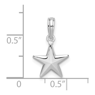 Sterling Silver 3D Star Pendant – view 4