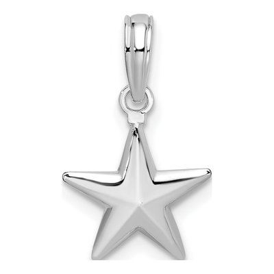 Sterling Silver 3D Star Pendant