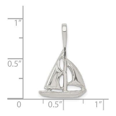 Sterling Silver Sailboat Pendant – view 5