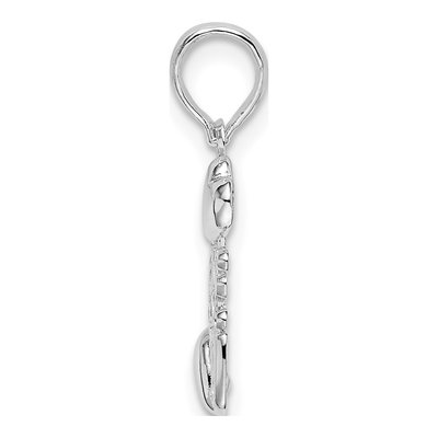 Sterling Silver I LOVE YOU Hearts Pendant – view 3