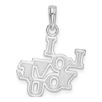Sterling Silver I Love You Pendant – view 5