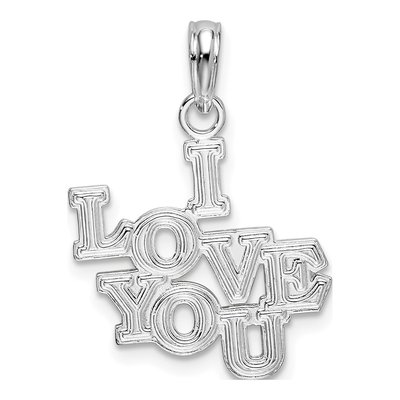 Sterling Silver I Love You Pendant