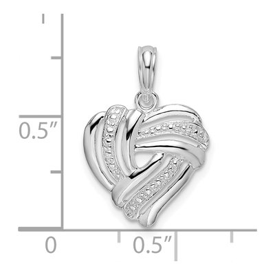 Sterling Silver Wrap Heart Pendant – view 4