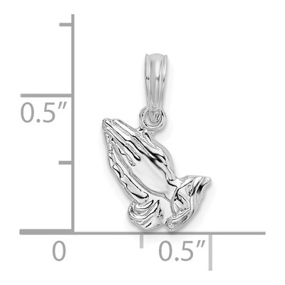 Sterling Silver Praying Hands Pendant – view 4
