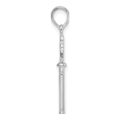 Sterling Silver 3D Key Pendant – view 3