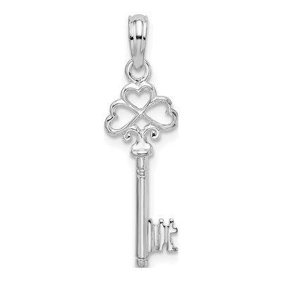 Sterling Silver 3D Key Pendant – view 5