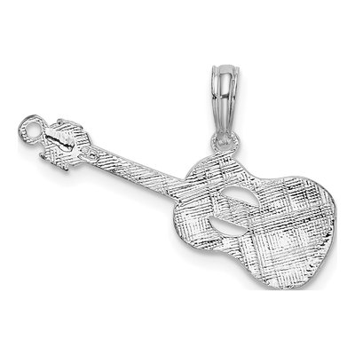 Sterling Silver Guitar Pendant – view 5