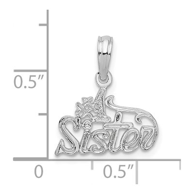 Sterling Silver Sister Number 1 Pendant – view 4