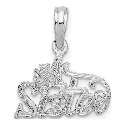 Sterling Silver Sister Number 1 Pendant