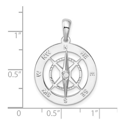 Sterling Silver Moveable Compass Pendant – view 4