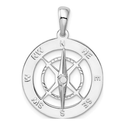 Sterling Silver Moveable Compass Pendant