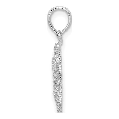 Sterling Silver Puffed Starfish Pendant – view 3