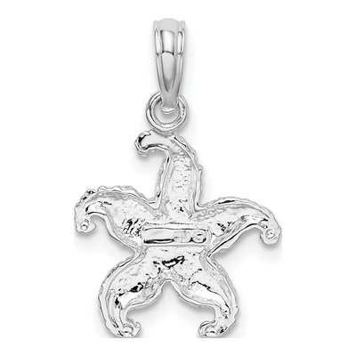 Sterling Silver Puffed Starfish Pendant – view 5