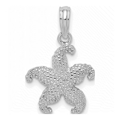 Sterling Silver Puffed Starfish Pendant