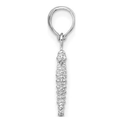 Sterling Silver 3D Mini Seahorse Pendant – view 3
