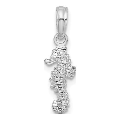 Sterling Silver 3D Mini Seahorse Pendant