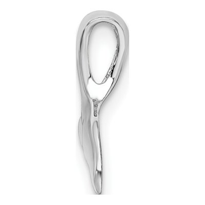 Sterling Silver Whale Tail Charm – view 3