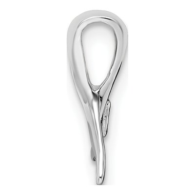 Sterling Silver Whale Tail Slide Pendant – view 3